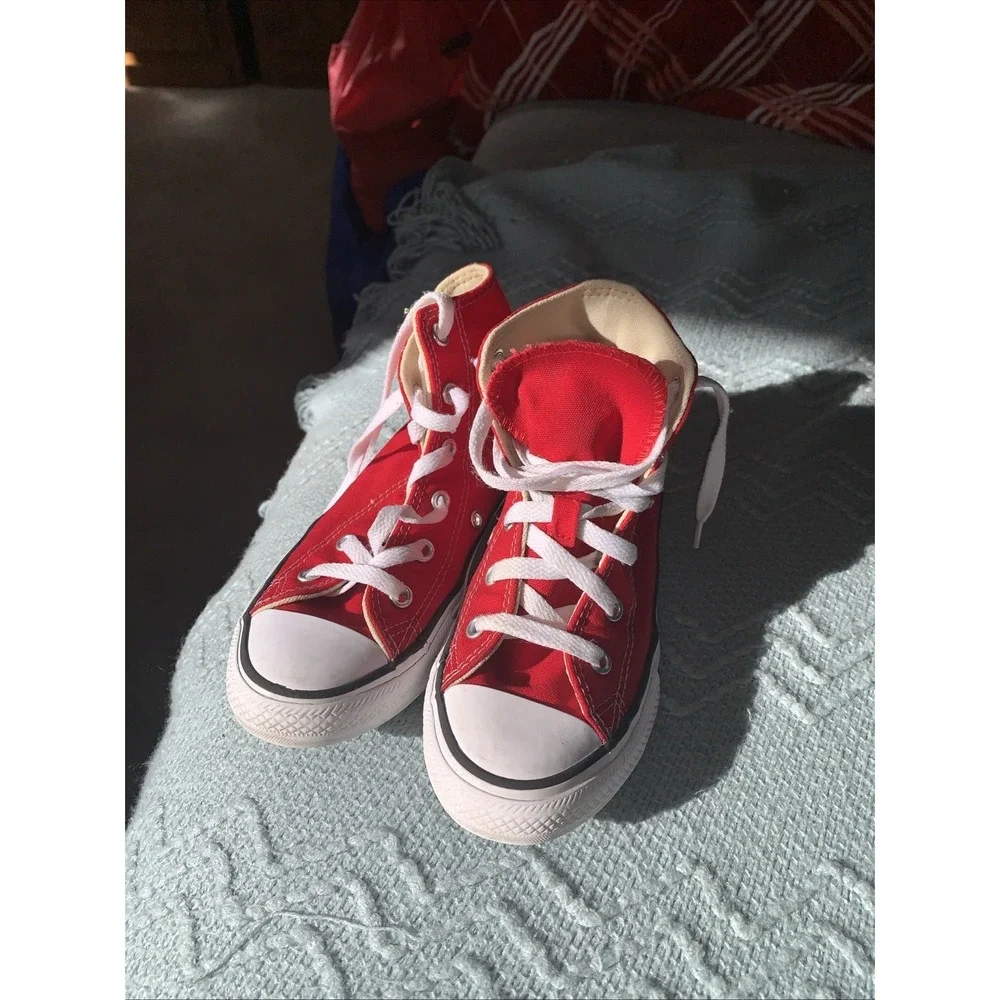 All Star Chuck Taylor Converse Hi Top Red Size Y1 Unisex Very Good